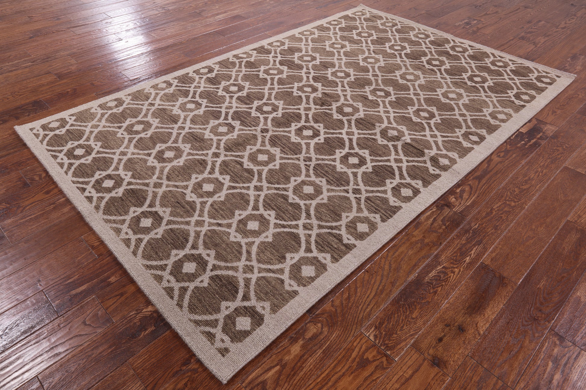 Modern Hand Knotted Wool Area Rug - 5' 2" X 8' 0" - Golden Nile