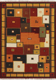 Kilim Flat Weave Wool Rug - 4' 10" X 6' 9" - Golden Nile