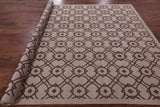 Ivory Modern Hand Knotted Wool Area Rug - 8' 0" X 10' 1" - Golden Nile