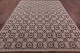 Ivory Modern Hand Knotted Wool Area Rug - 8' 0" X 10' 1" - Golden Nile