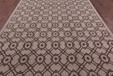 Ivory Modern Hand Knotted Wool Area Rug - 8' 0" X 10' 1" - Golden Nile