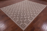 Ivory Modern Hand Knotted Wool Area Rug - 8' 0" X 10' 1" - Golden Nile