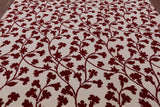 Ivory Floral Modern Hand Knotted Wool Rug - 8' 0" X 10' 0" - Golden Nile