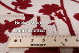 Ivory Floral Modern Hand Knotted Wool Rug - 8' 0" X 10' 0" - Golden Nile
