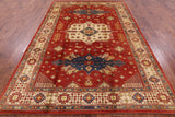 Kazak Hand Knotted Area Rug - 6' 9" X 9' 10" - Golden Nile