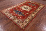 Kazak Hand Knotted Area Rug - 6' 9" X 9' 10" - Golden Nile