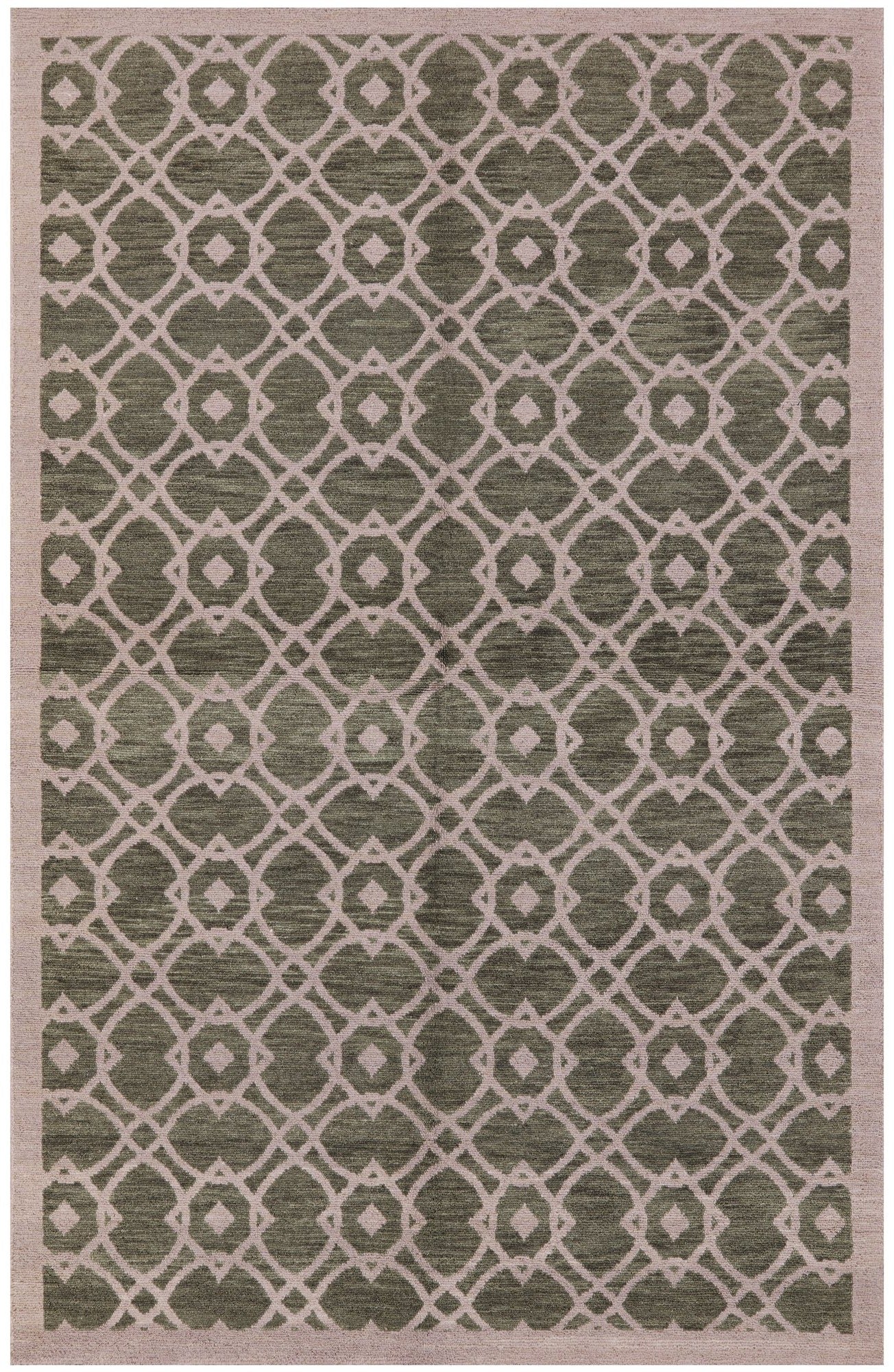Modern Handmade Area Rug - 5' 2" X 8' 2" - Golden Nile