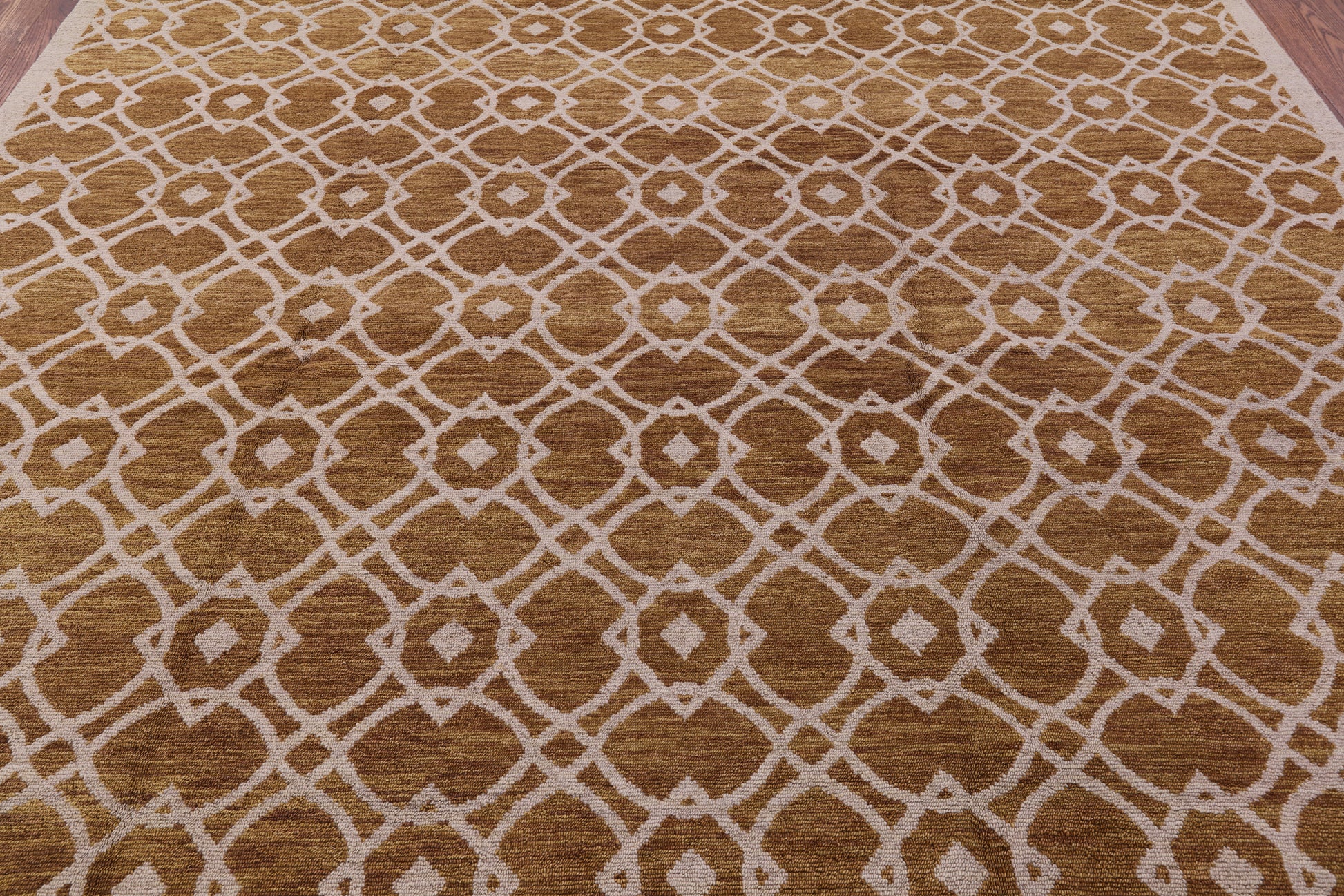Modern Handmade Wool Rug - 8' 2" X 10' 0" - Golden Nile