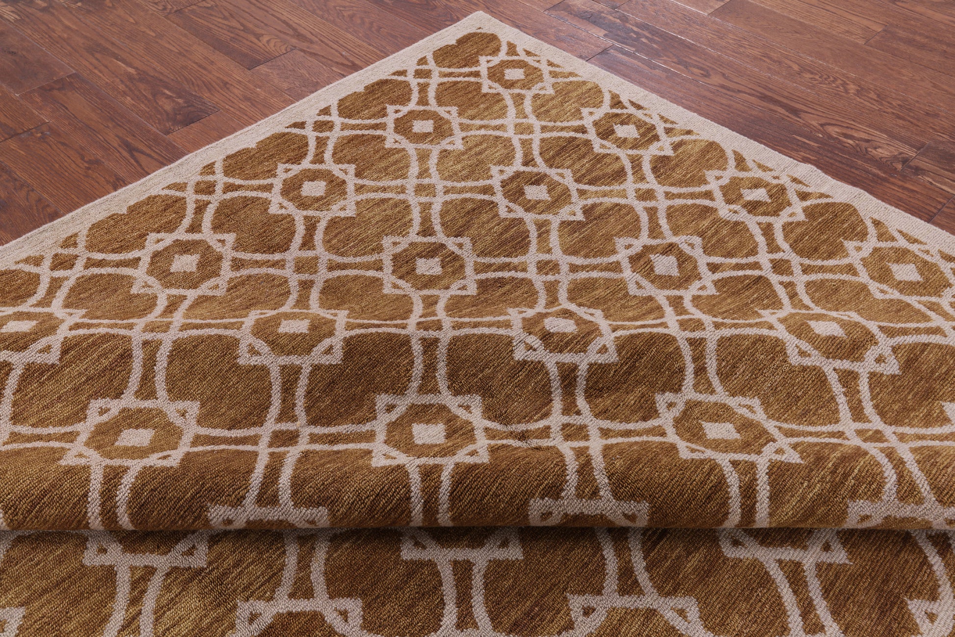 Modern Handmade Wool Rug - 8' 2" X 10' 0" - Golden Nile