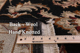 Black Peshawar Handmade Wool Rug - 7' 6" X 9' 8" - Golden Nile