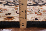 Black Peshawar Handmade Wool Rug - 7' 6" X 9' 8" - Golden Nile