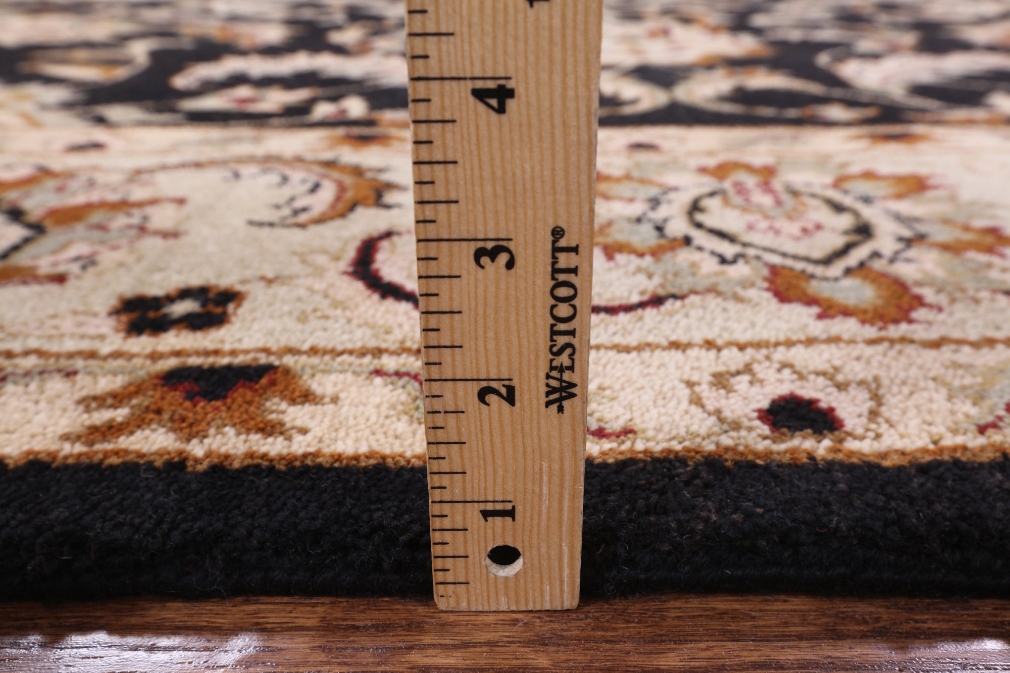 Black Peshawar Handmade Wool Rug - 7' 6" X 9' 8" - Golden Nile