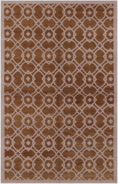 Modern Handmade Rug - 5' 2" X 8' 1" - Golden Nile