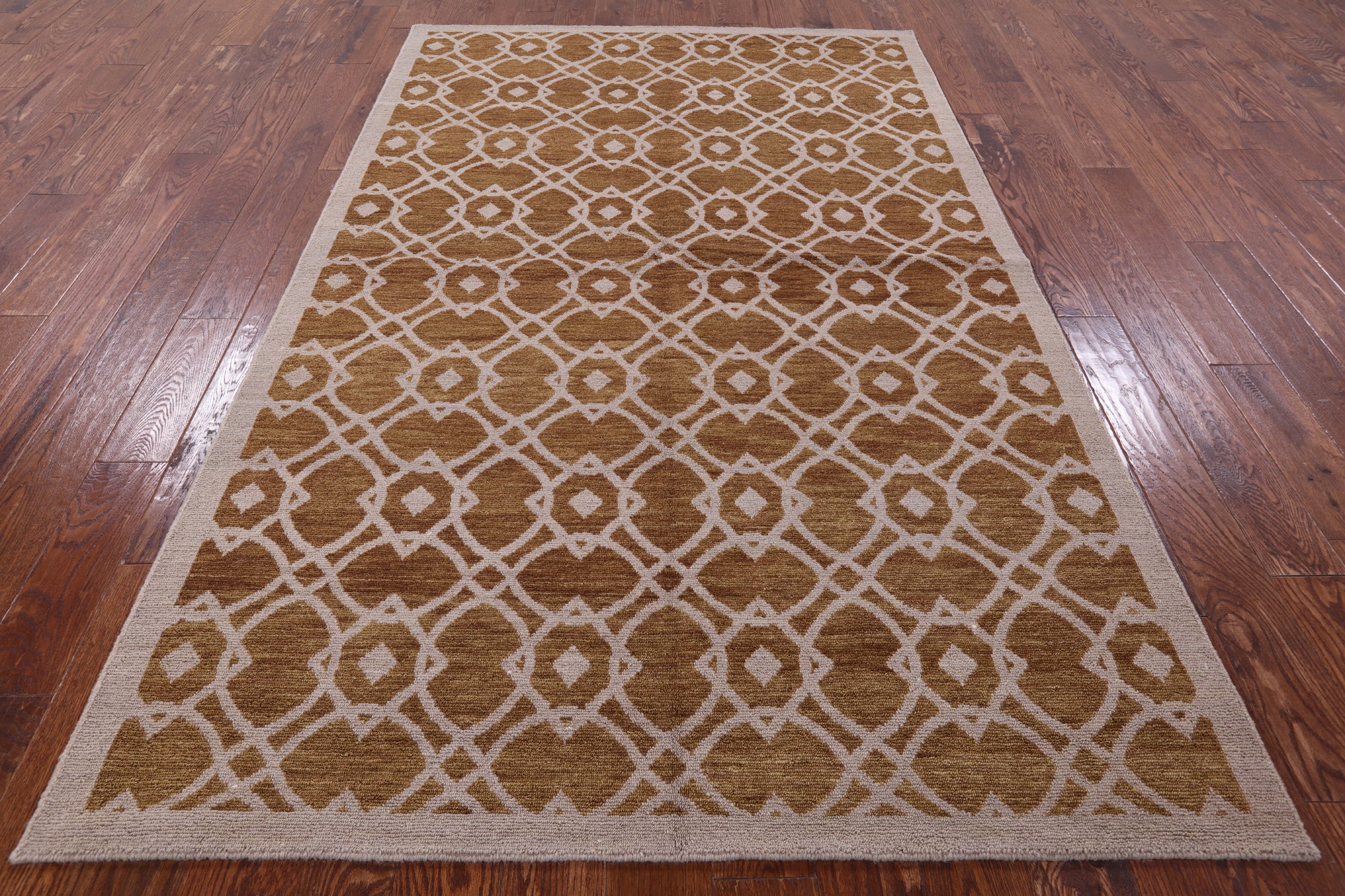 Modern Handmade Rug - 5' 2" X 8' 1" - Golden Nile