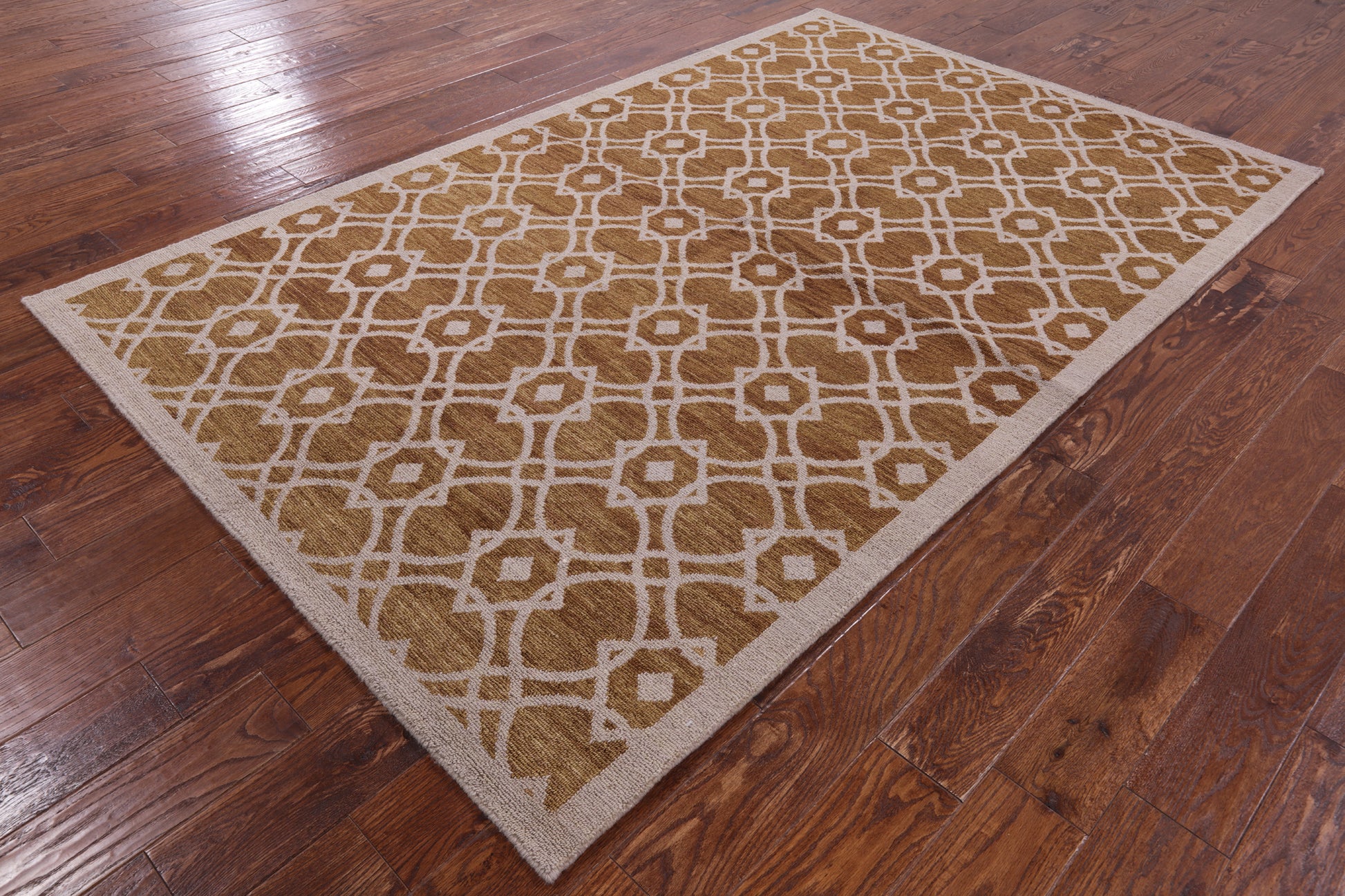 Modern Handmade Rug - 5' 2" X 8' 1" - Golden Nile