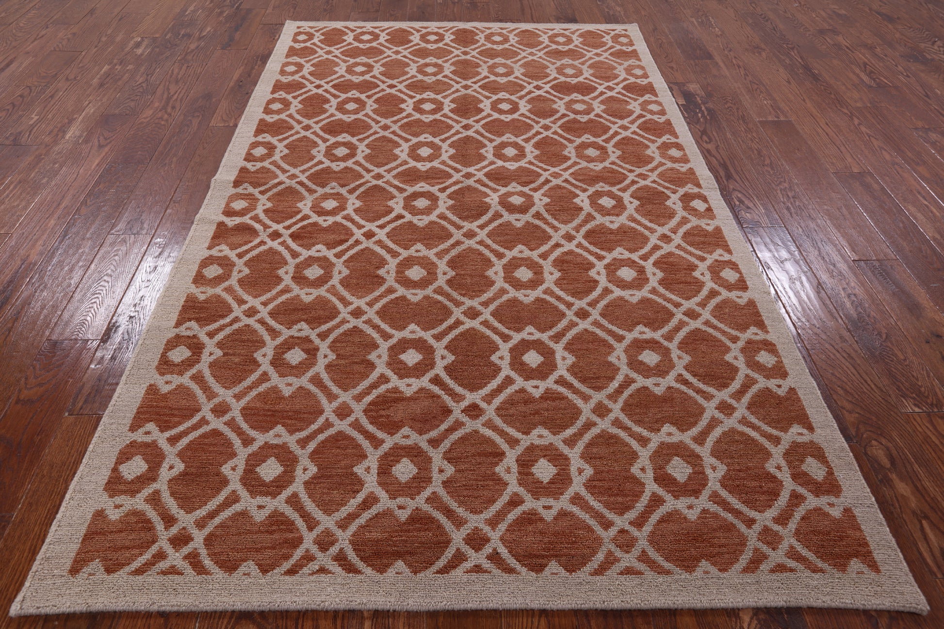 Modern Hand Knotted Wool Rug - 5' 2" X 8' 0" - Golden Nile