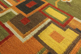 4' 8" X 6' 5" Oriental Handmade Kilim Wool Rug - Golden Nile