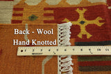 4' 8" X 6' 5" Oriental Handmade Kilim Wool Rug - Golden Nile