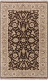 Brown Turkish Oushak Hand Knotted Wool Area Rug - 5' 3" X 8' 7" - Golden Nile