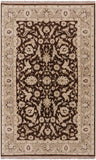 Brown Turkish Oushak Hand Knotted Wool Area Rug - 5' 3" X 8' 7" - Golden Nile