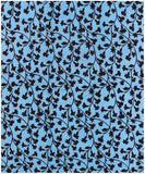 Blue Modern Floral Hand Knotted Area Rug - 8' 0" X 10' 0" - Golden Nile