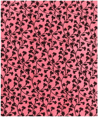 Pink Modern Floral Hand Knotted Area Rug - 8' 0