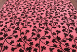 Pink Modern Floral Hand Knotted Area Rug - 8' 0" X 10' 0" - Golden Nile