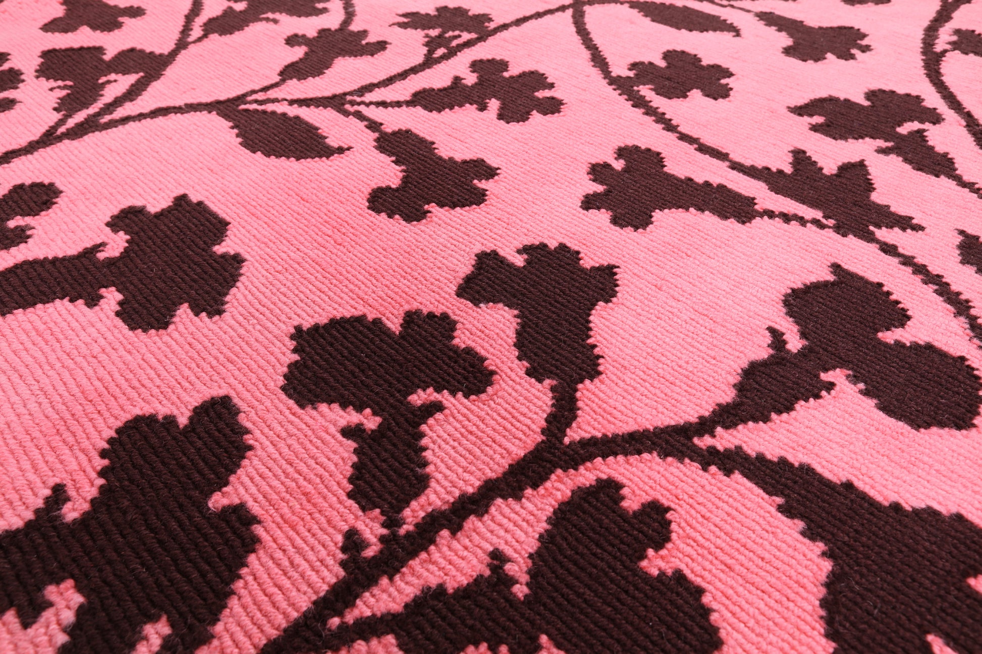 Pink Modern Floral Hand Knotted Area Rug - 8' 0" X 10' 0" - Golden Nile