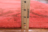 Red Full Pile Overdyed Hand Knotted Wool Rug - 7' 10" X 11' 8" - Golden Nile