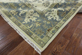 Traditional Oushak 10 X 14 Hand Knotted Rug - Golden Nile