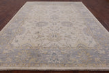 Ivory Peshawar White Wash Hand Knotted Wool Rug - 8' 0" X 10' 3" - Golden Nile