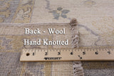 Ivory Peshawar White Wash Hand Knotted Wool Rug - 8' 0" X 10' 3" - Golden Nile