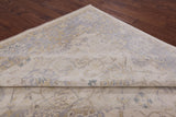 Ivory Peshawar White Wash Hand Knotted Wool Rug - 8' 0" X 10' 3" - Golden Nile