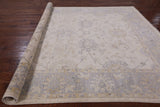 Ivory Peshawar White Wash Hand Knotted Wool Rug - 8' 0" X 10' 3" - Golden Nile