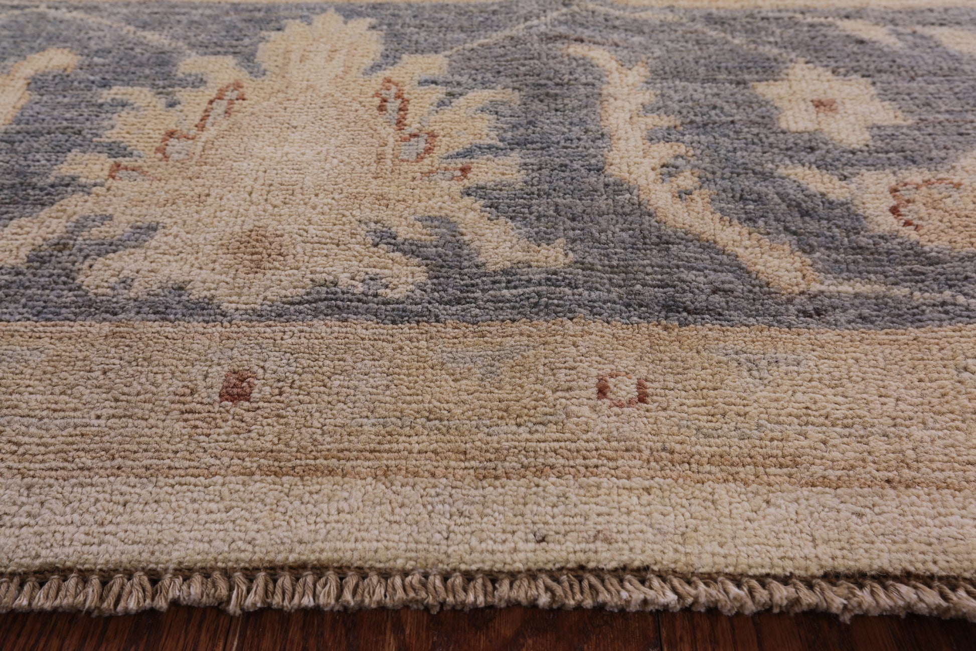 Ivory Peshawar Hand Knotted Wool Rug - 8' 2" X 10' 0" - Golden Nile