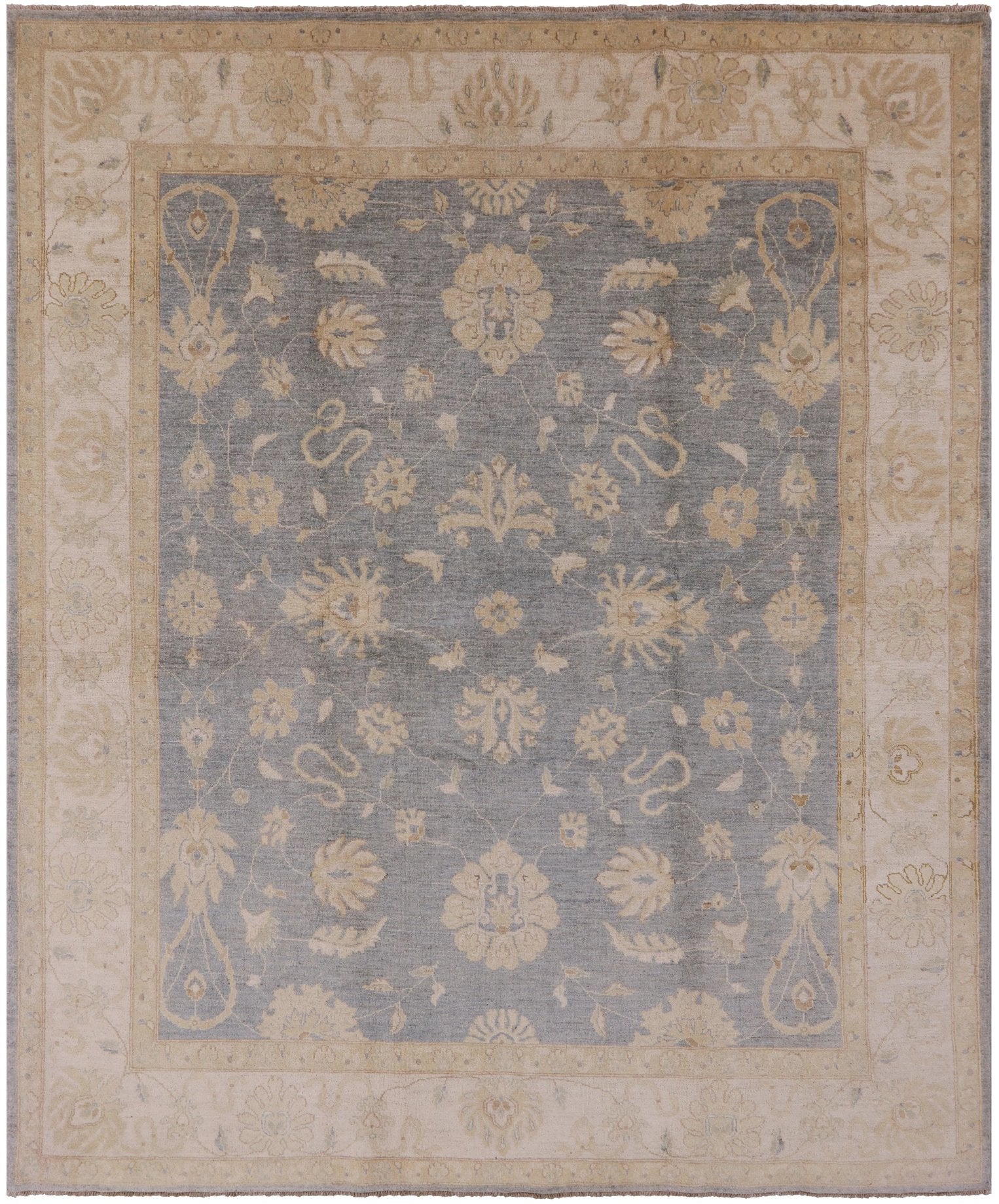 Peshawar Hand Knotted Rug - 8' 1" X 9' 9" - Golden Nile