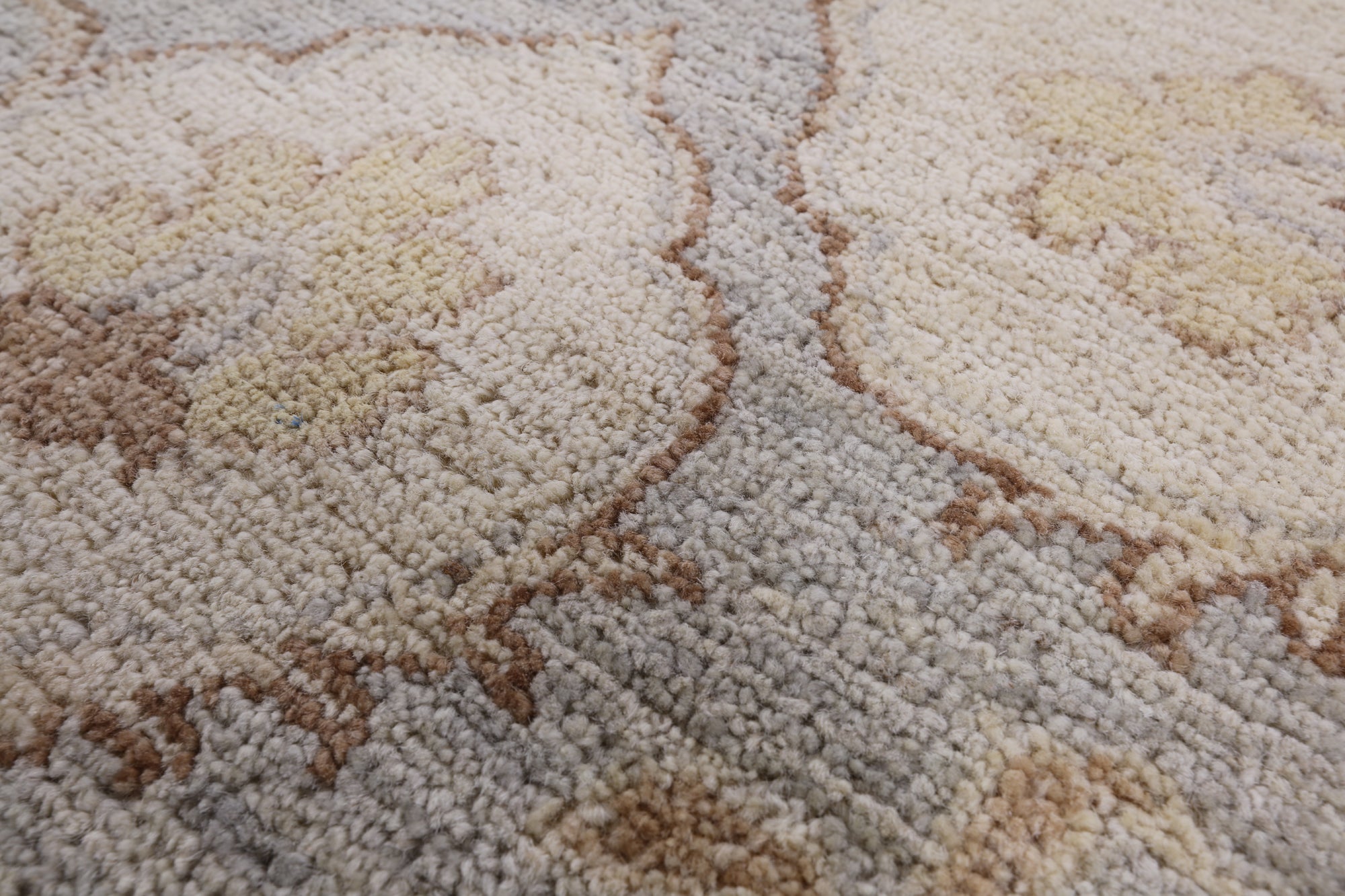 Ivory Peshawar White Wash Area Rug - 8' 2" X 10' 7" - Golden Nile
