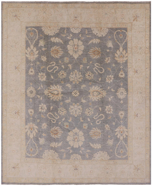 Chobi Peshawar Handmade Wool Area Rug - 8' 0" X 9' 10" - Golden Nile