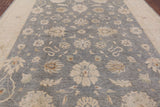 Chobi Peshawar Handmade Wool Area Rug - 8' 0" X 9' 10" - Golden Nile