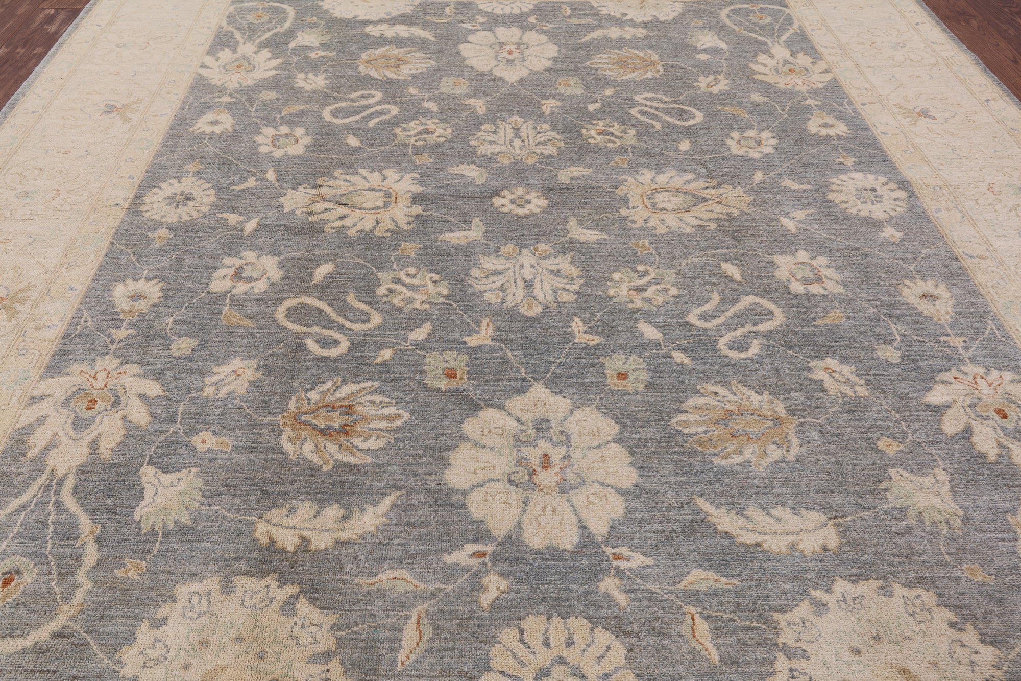 Chobi Peshawar Handmade Wool Area Rug - 8' 0" X 9' 10" - Golden Nile