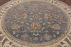 Round Peshawar Hand Knotted Wool Rug - 8' X 8' - Golden Nile