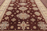 Fine Super Kazak Hand Knotted Wool Rug - 9' 0" X 12' 0" - Golden Nile