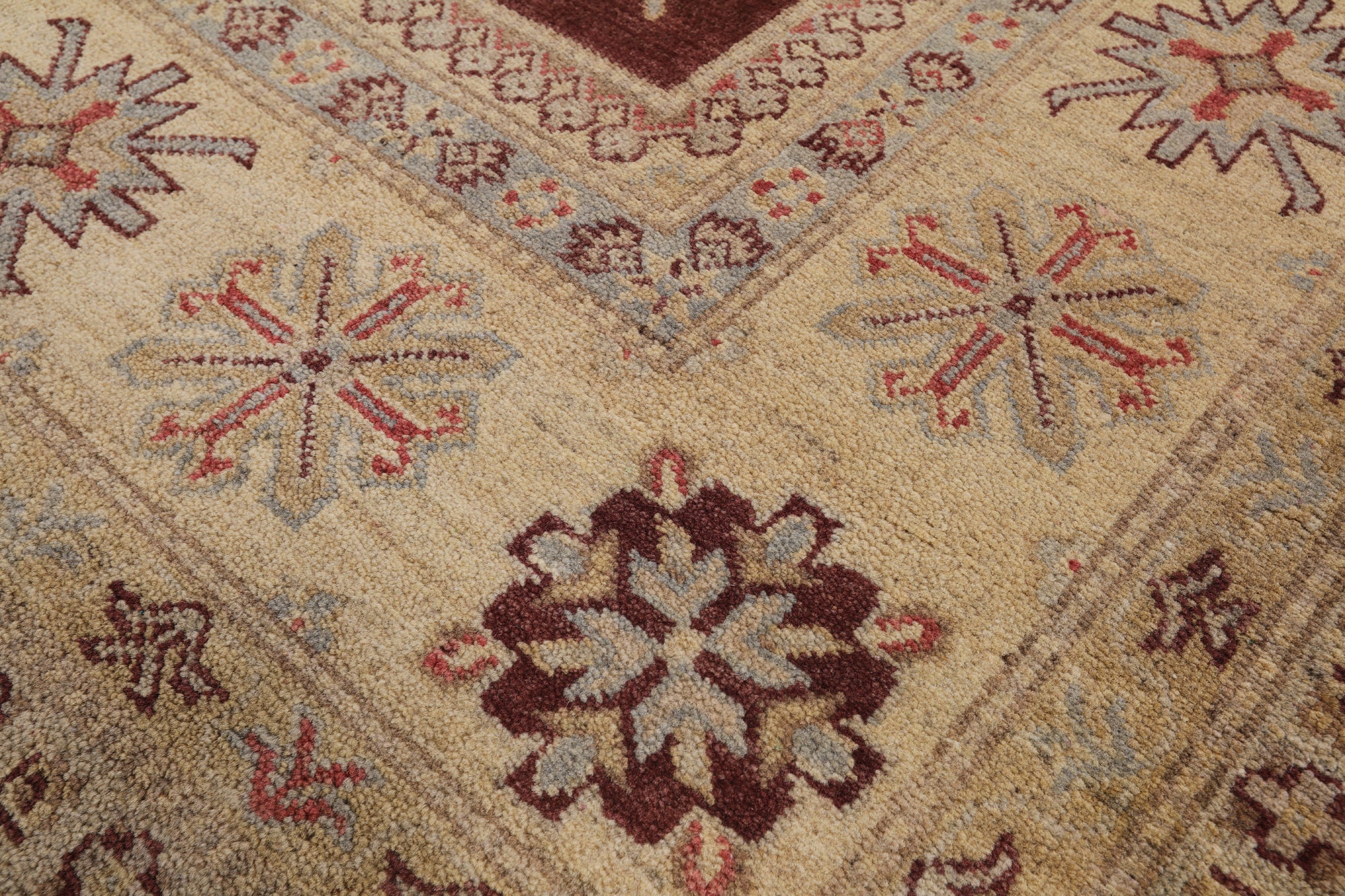 Fine Super Kazak Hand Knotted Wool Rug - 9' 0" X 12' 0" - Golden Nile