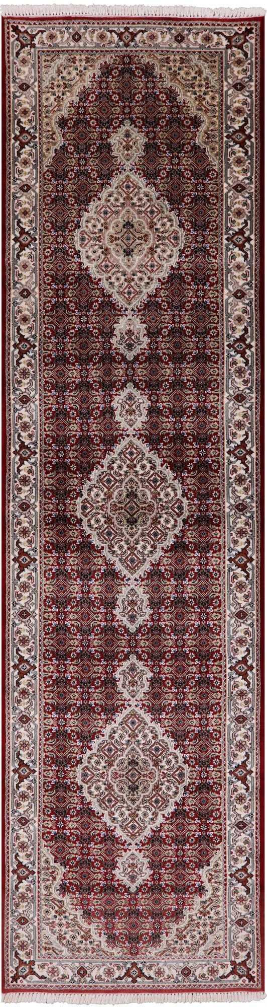 Bijar Wool & Silk Hand Knotted Runner Rug - 2' 8" X 10' 1" - Golden Nile