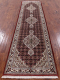 Bijar Wool & Silk Hand Knotted Runner Rug - 2' 8" X 10' 1" - Golden Nile