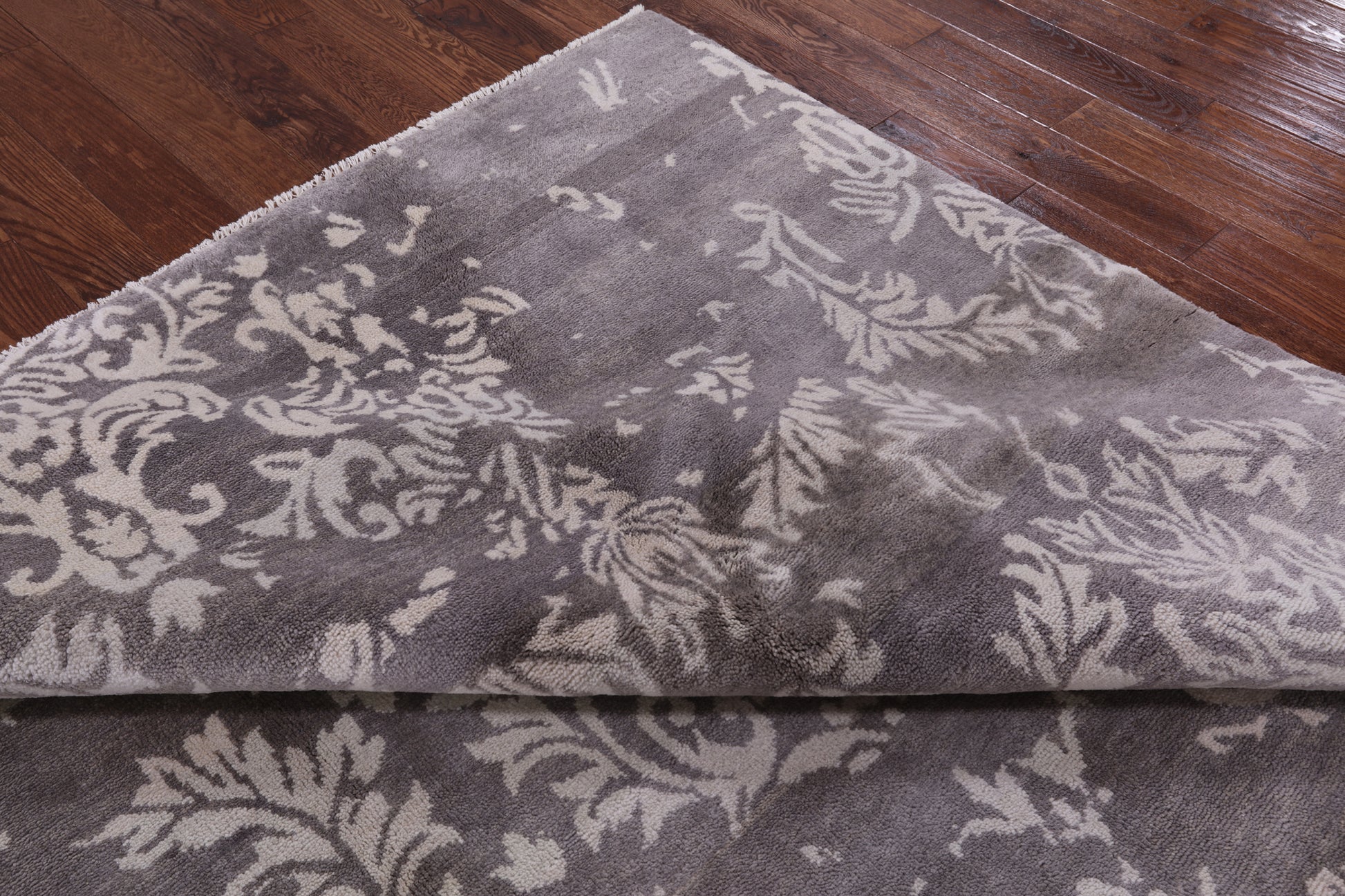 Grey Contemporary Handmade Wool Rug - 8' 0" X 9' 10" - Golden Nile