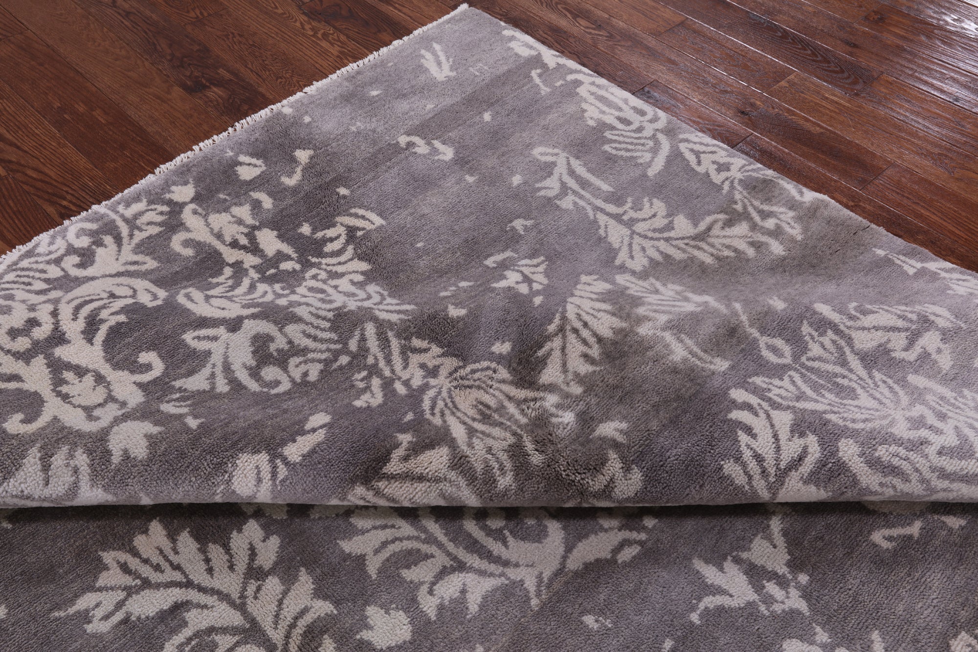 Grey Contemporary Handmade Wool Rug - 8' 0" X 9' 10" - Golden Nile
