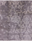 Grey Contemporary Handmade Wool Rug - 8' 0" X 9' 10" - Golden Nile