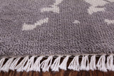 Grey Contemporary Handmade Wool Rug - 8' 0" X 9' 10" - Golden Nile