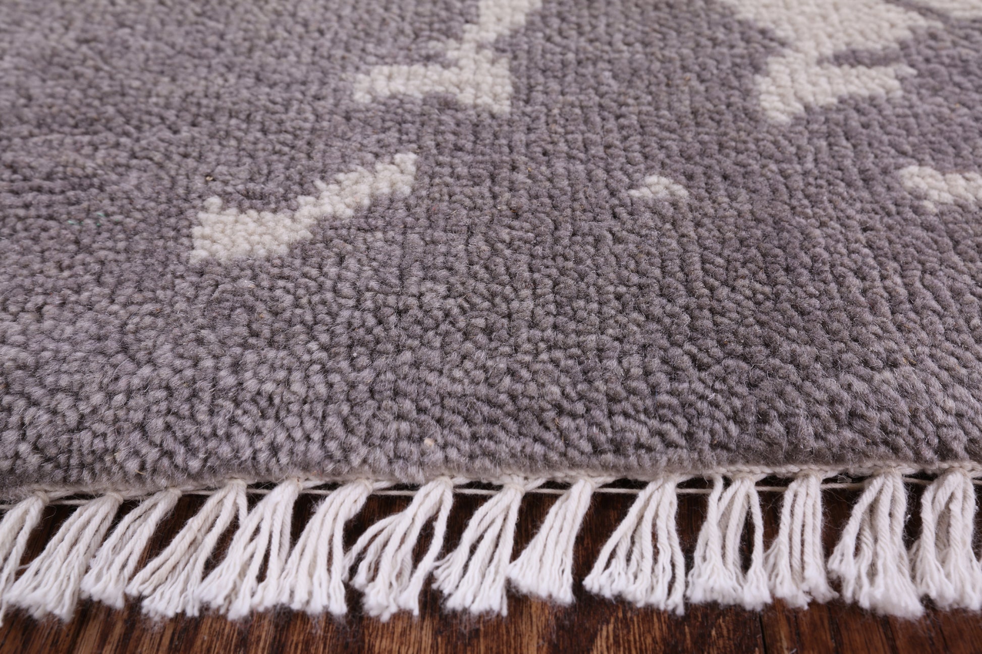 Grey Contemporary Handmade Wool Rug - 8' 0" X 9' 10" - Golden Nile
